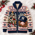 NYY WOOL ZIP CARDIGAN NPL