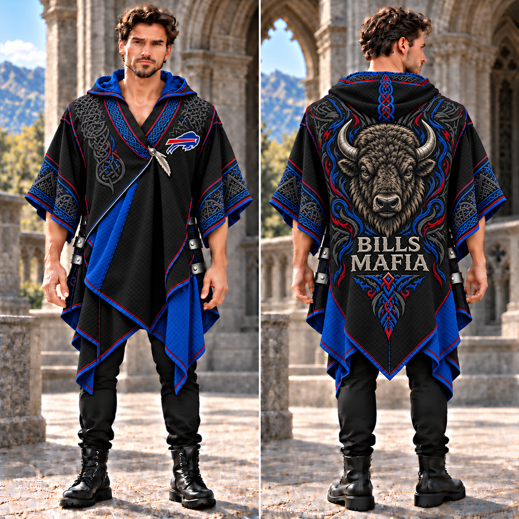 BFBL Gothic Viking Hooded Poncho PNPA
