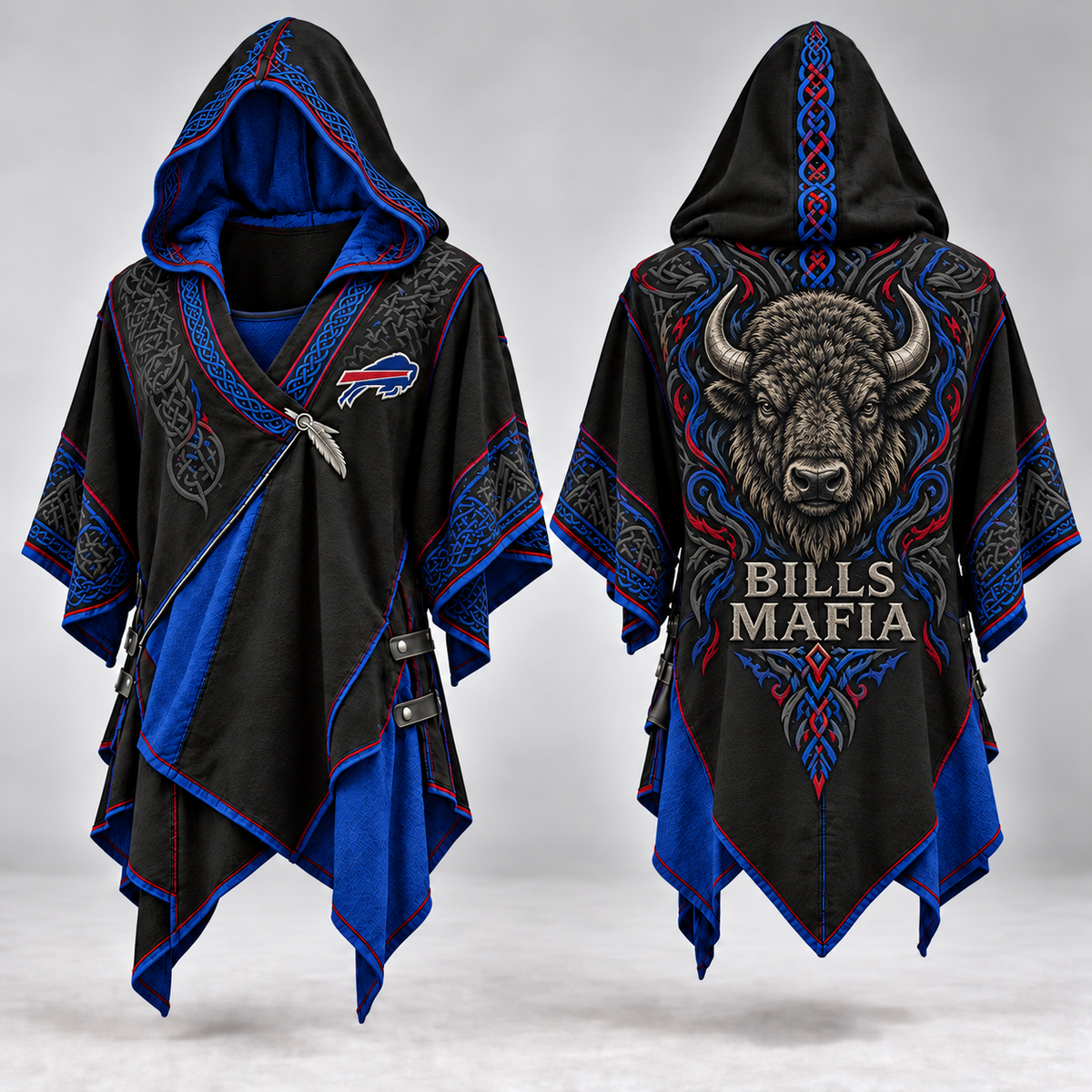 BFBL Gothic Viking Hooded Poncho PNPA