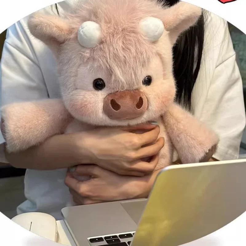 Cute Highland Calf Doll Running Little Cow Su 45-60cm Plush Toy Companion Toy Holiday Gift Decorative Ornament In Stock