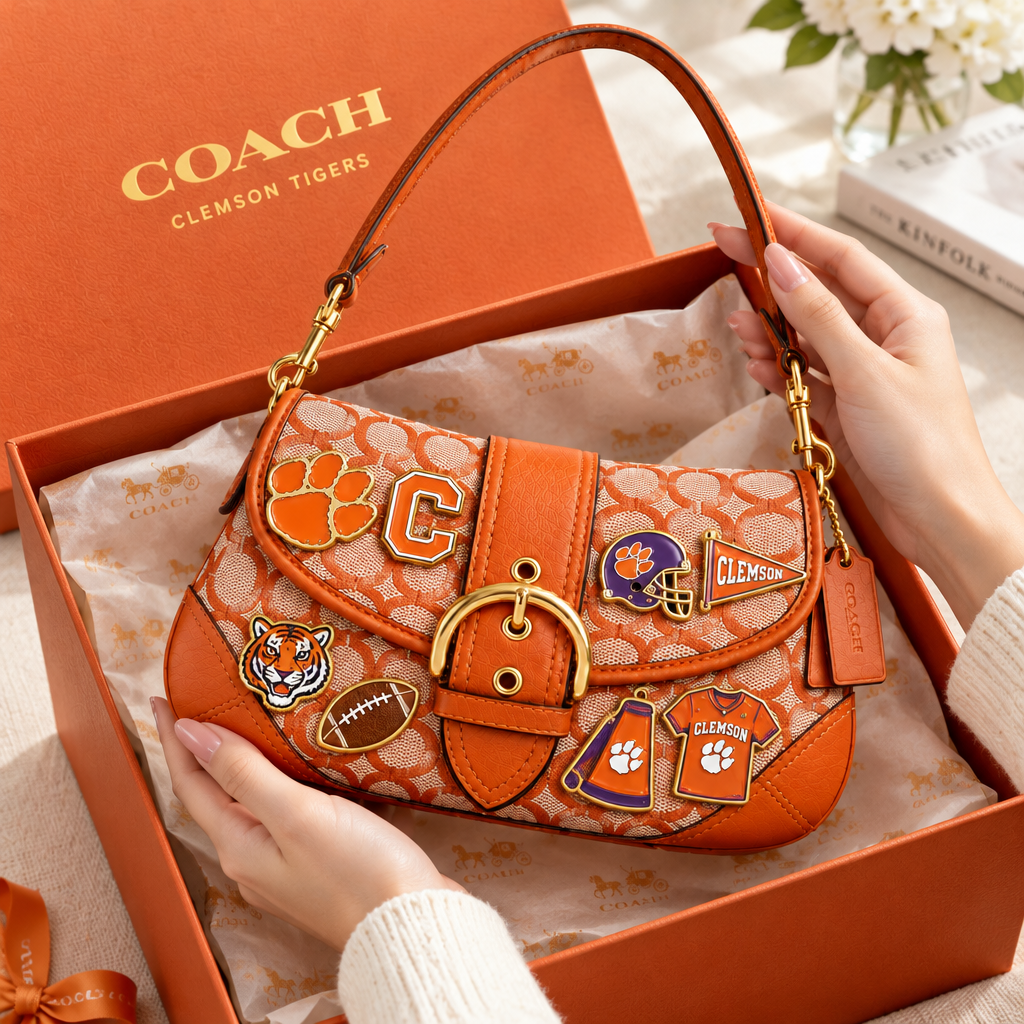 Clemson Tigers Soho Bag With Charm