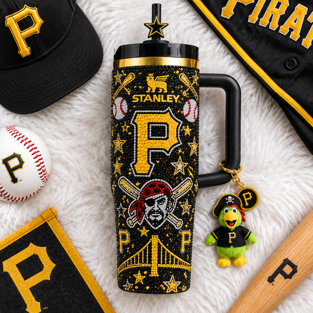 Pittsburgh Pirates 40oz Tumbler With Handle TTNL
