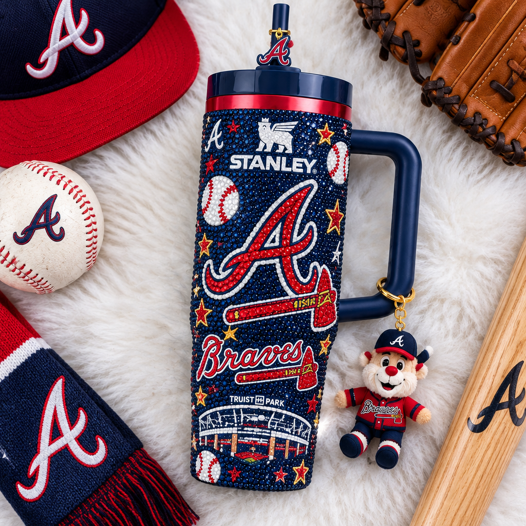 Atlanta Braves 40oz Tumbler With Handle TTNL